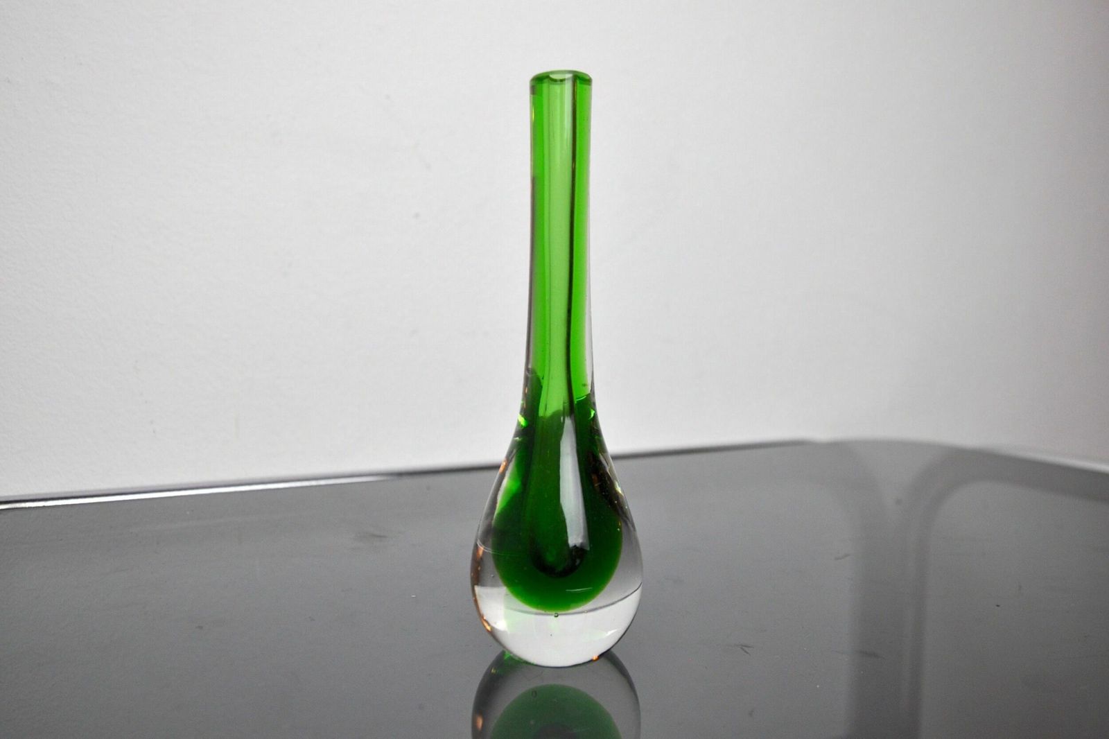 Green Soliflor Sommerso Vase By Seguso, Murano, Italy, 1970 photo furniture