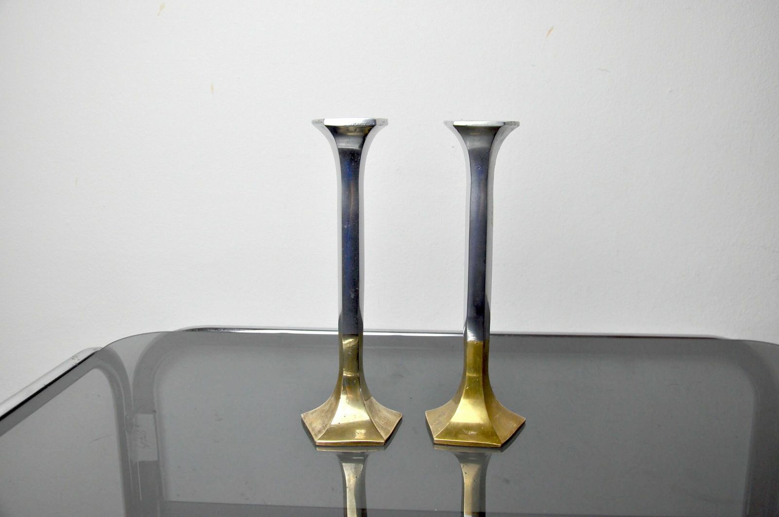 Pair Of Brutalist Candlesticks By David Marshall, 1980, Spain photo furniture