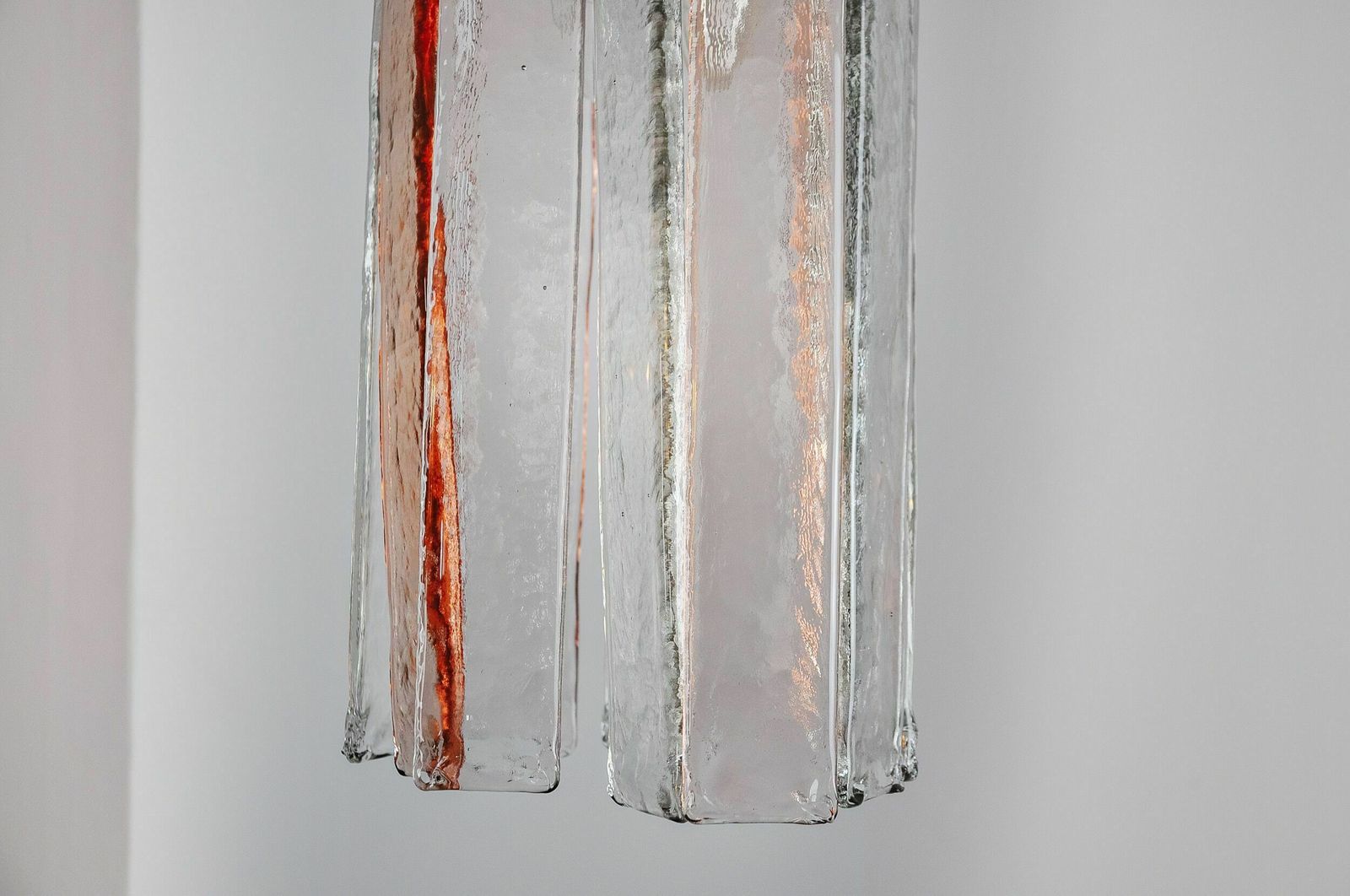 Poliarte Chandelier By Polished Albano, Pink And Transparent Murano Glass, Italy, 1970 photo vinterior