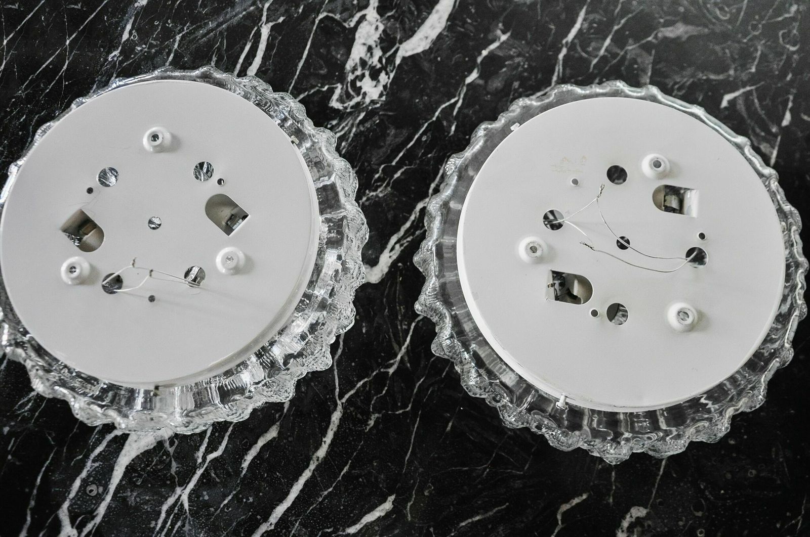 Pair Of Bulles Sconces By Limburg, Blown Glass, Germany, 1960 photo vintage