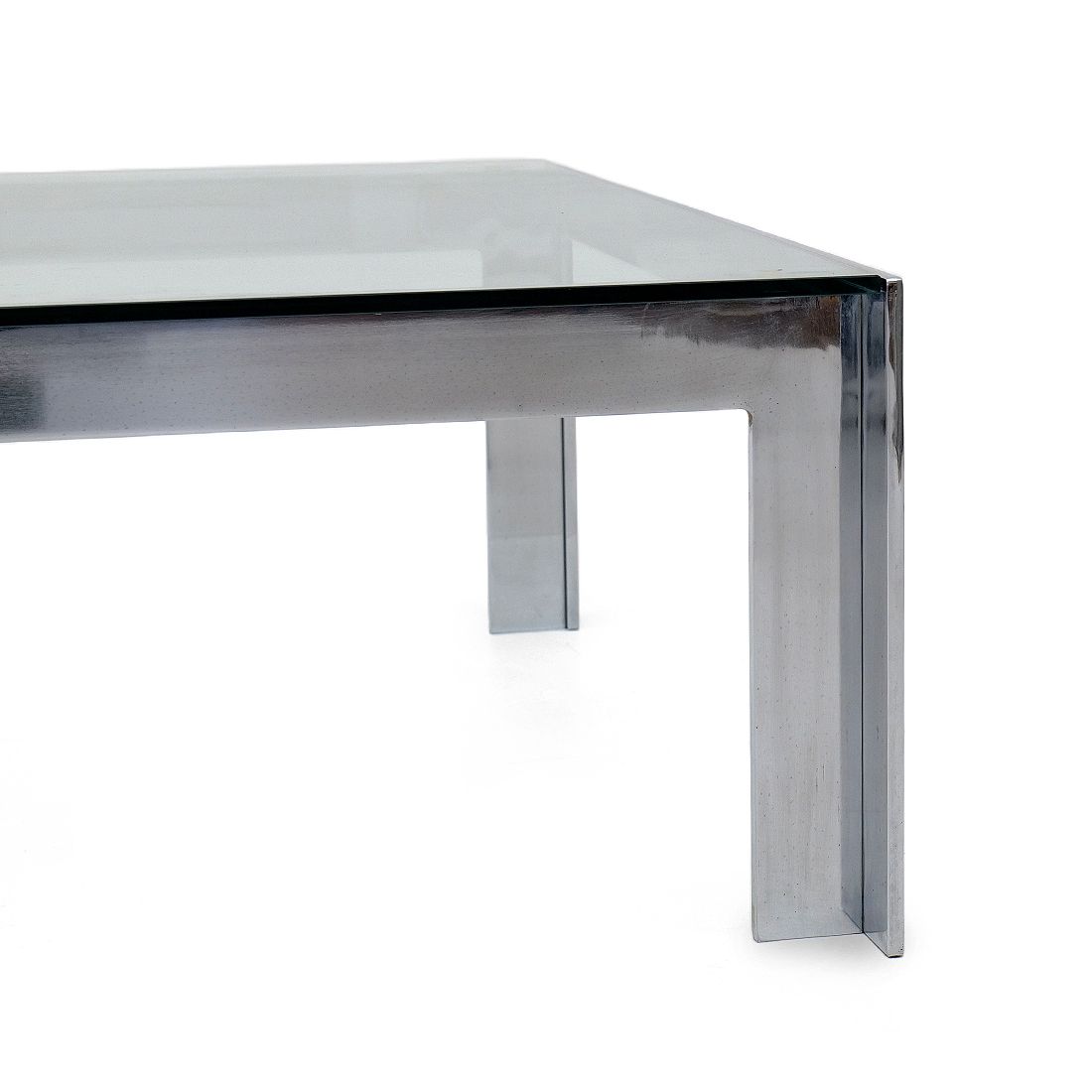 780.0 Steel And Glass Coffee Table By Alberto Rosselli For Saporiti, 1970s photo