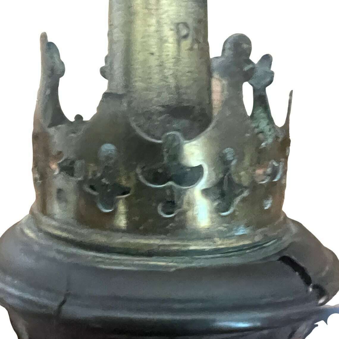 Antique Victorian Brass Oil Lamp  Rd No 5313 1884  F.T. Sale  129 Oxford St London photo buy