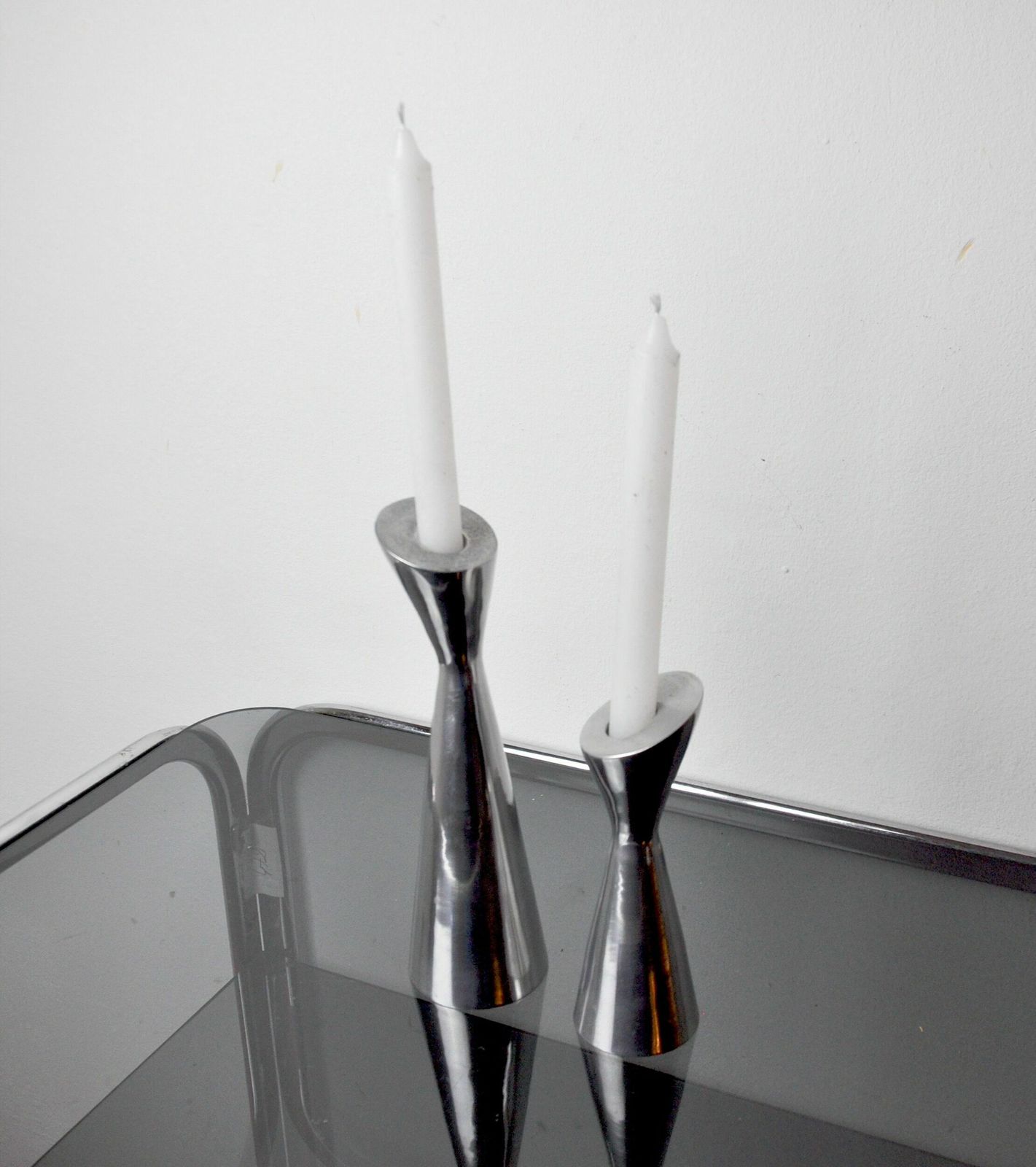 Pair Of Swan Candlesticks By Matthew Hilton, England, 1980 photo Home Decor