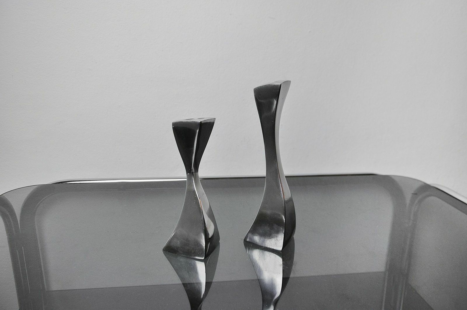 Pair Of Swan Candlesticks By Matthew Hilton, England, 1980 photo furniture