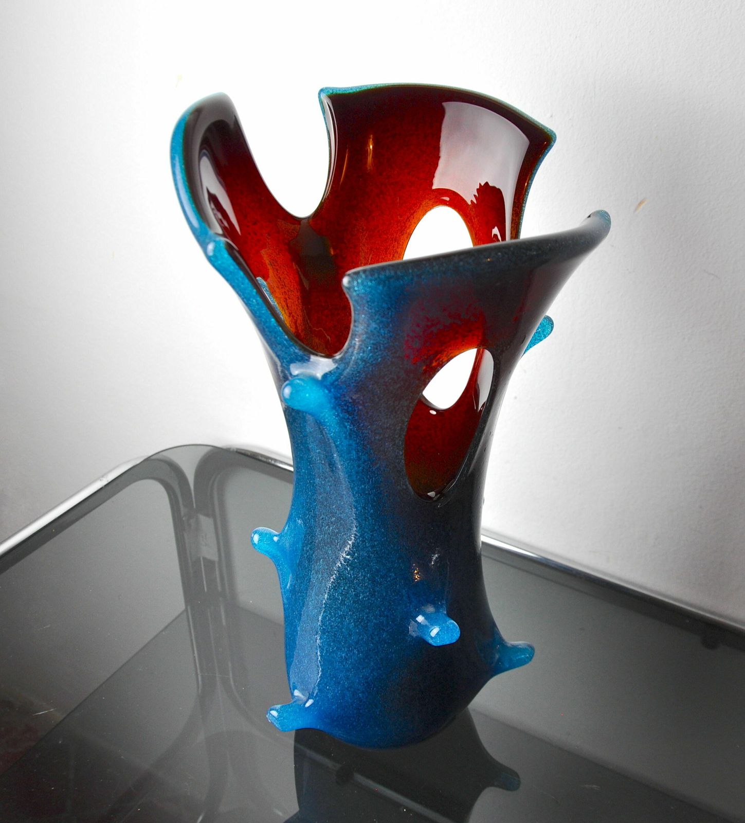 Sommerso Vase By Seguso In Two Tone Murano Glass, Italy, 1970 photo 1286.0