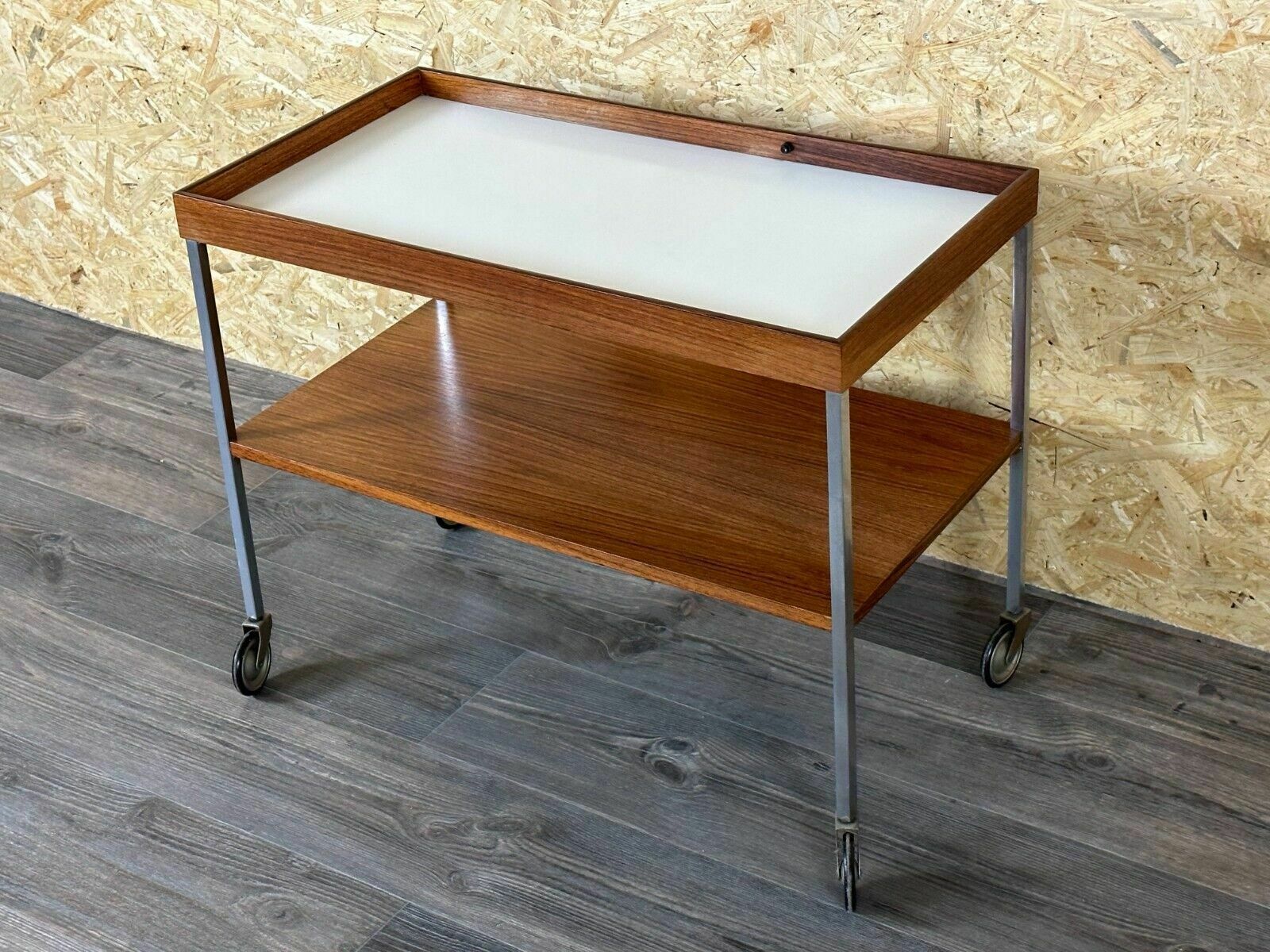 790.0 1960s 1970s Serving Trolley Walnut Teak Walter Wirz For Wilhelm Renz Design photo