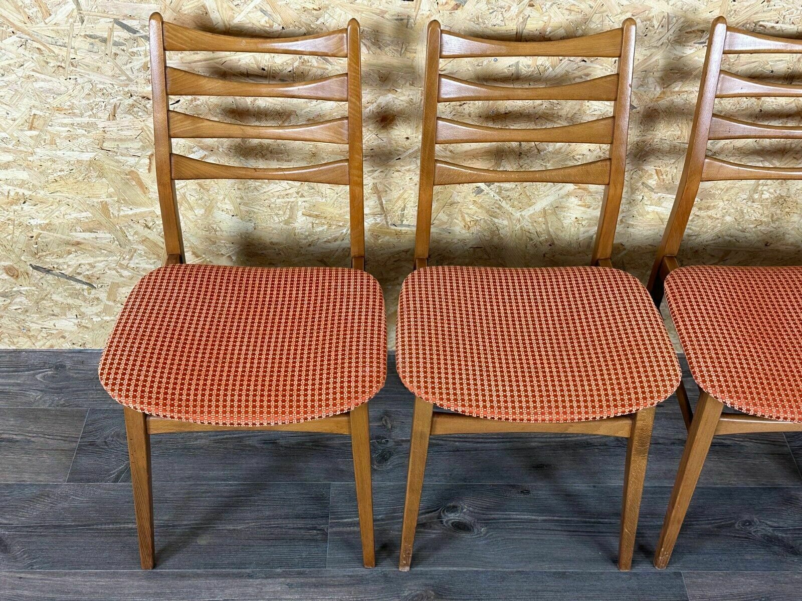 4x 60s 70s Dining Chair Dining Chair Mid Century Danish Modern Design photo Furniture