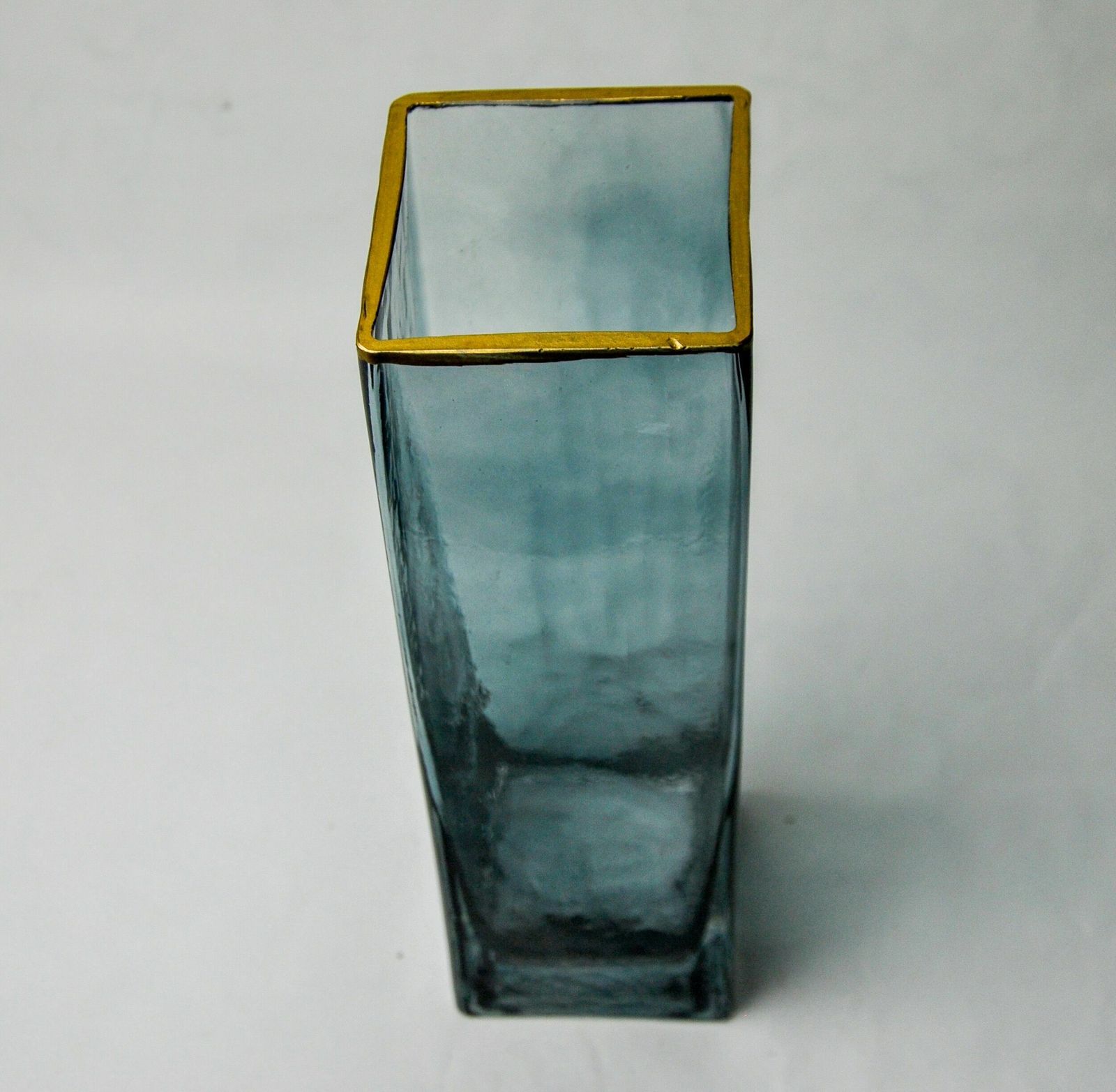 Sommerso Vase By Petr Hora, Blue Glass, Golden Edges, Czech Republic, 1970 photo buy