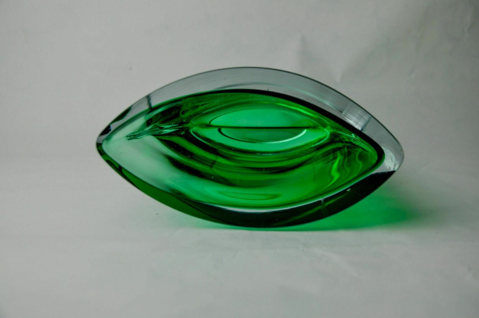 Green Sommerso Vase By Seguros, Murano Glass, Italy, 1980 photo vintage