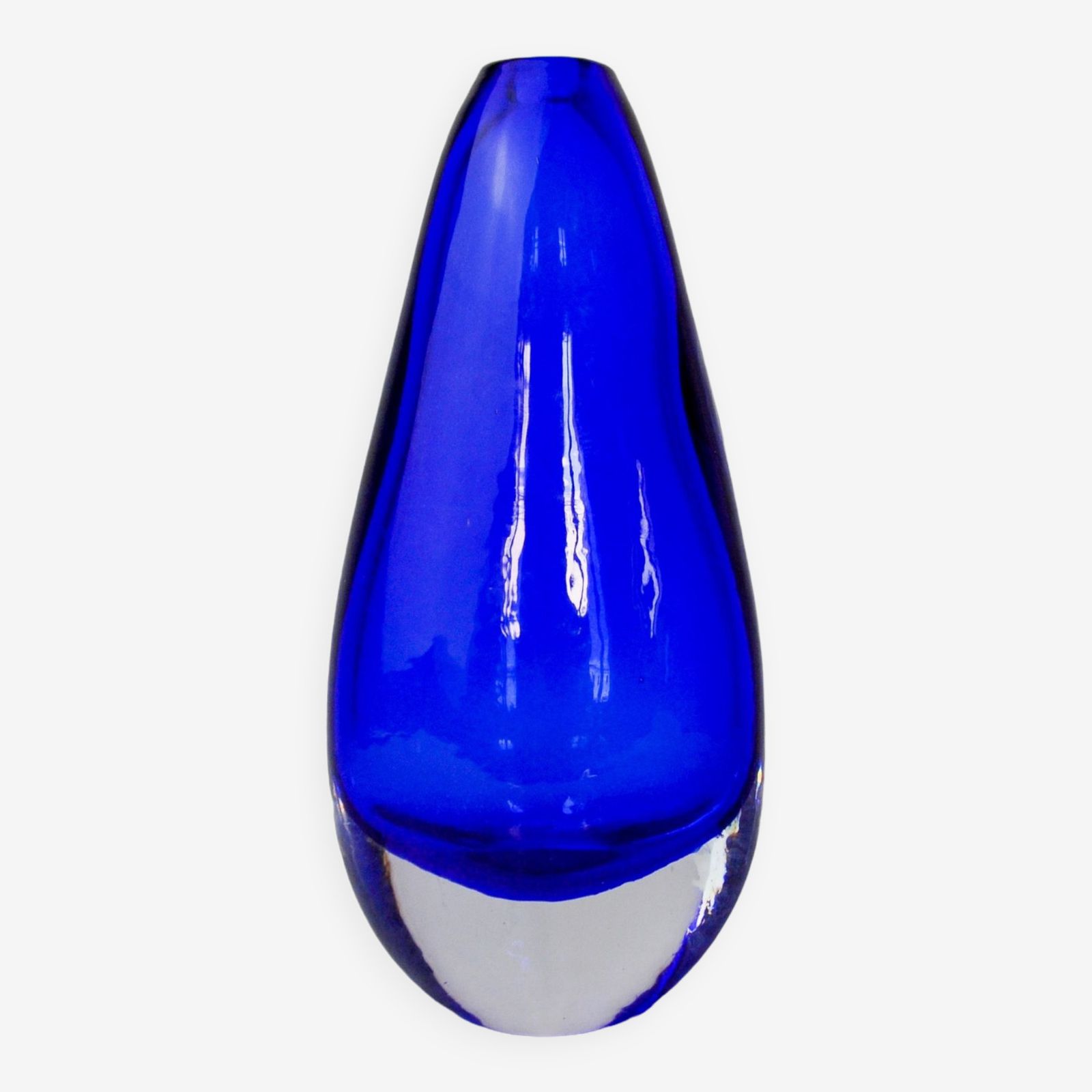 Blue Sommerso Vase By Seguso, Murano Glass, Italy, 1970