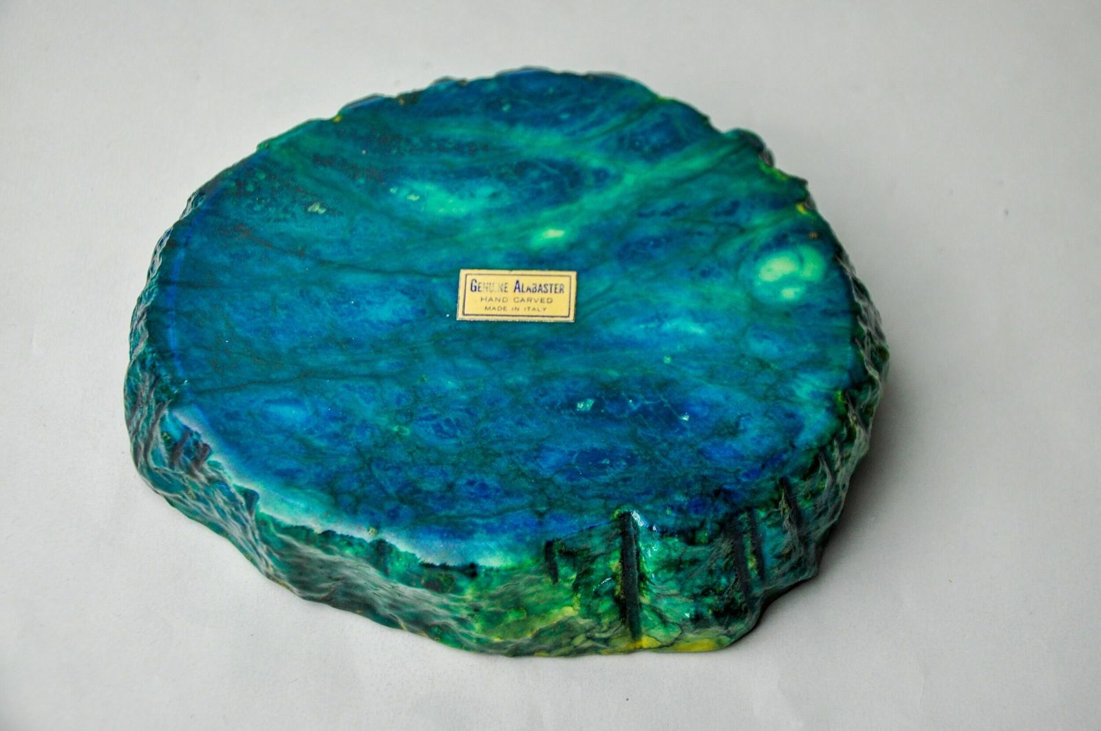 Turquoise Alabaster Ashtray By Romano Bianchi, Italy, 1970 photo vintage