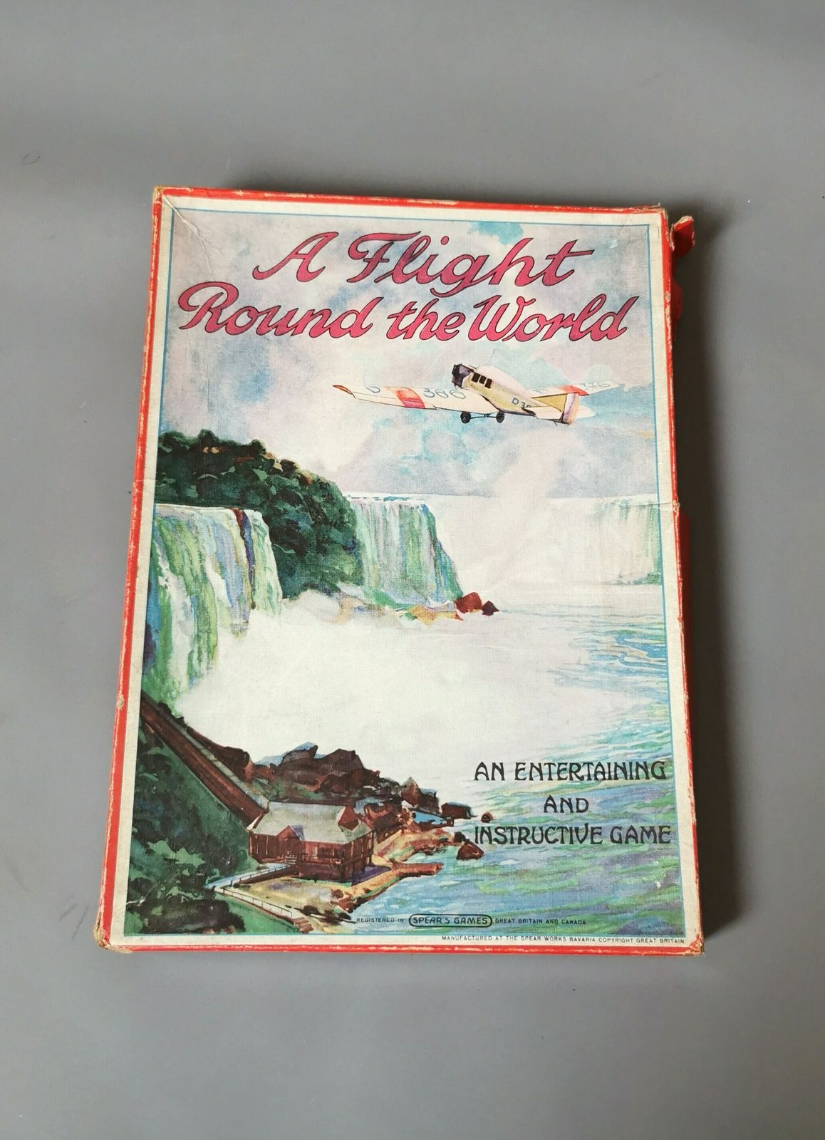 Rare Vintage 1930's Board Game, A Flight Around The World