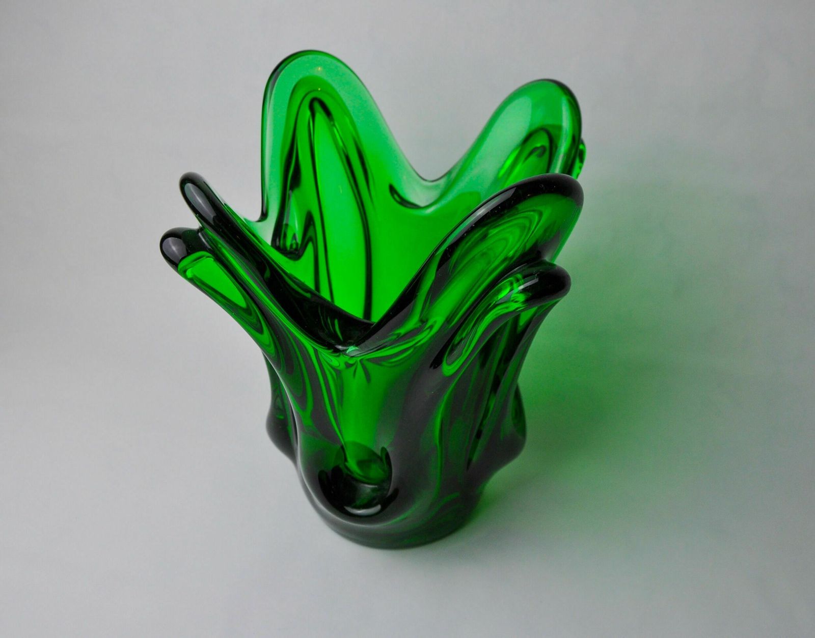 Seguso Vase In Green Murano Glass, Italy, 1960 photo Home Decor