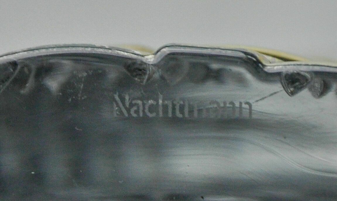 photo for sale Golden Bamboo Effect Glass Vase By Nachtmann, Germany, 1980
