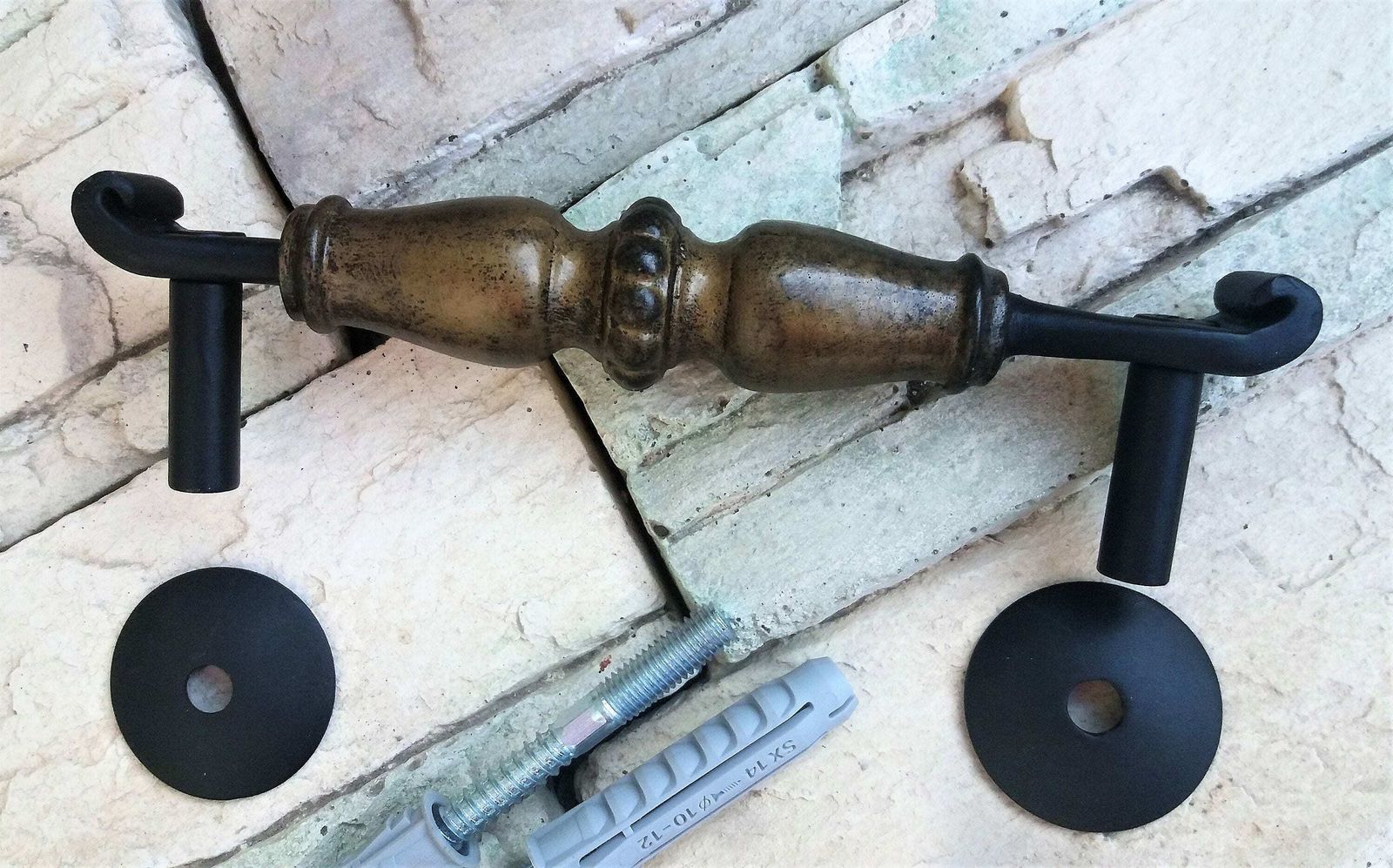 Pool Door Knobs,Door Handle, Wrought Iron Copper Patina, Rustic Style, Antique Style, House Decor photo furniture