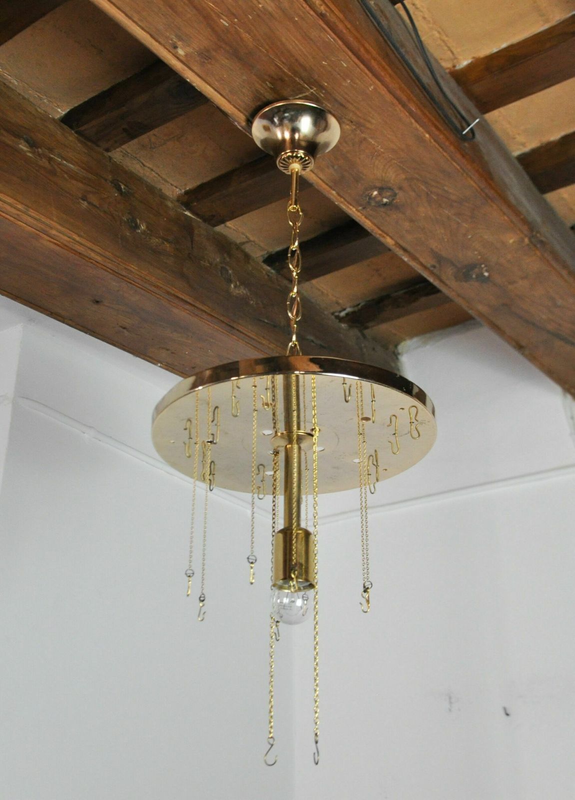 photo for sale Two Tone Chandelier By Zero Quattro, 3 Levels, Orange And Transparent Murano Glass,