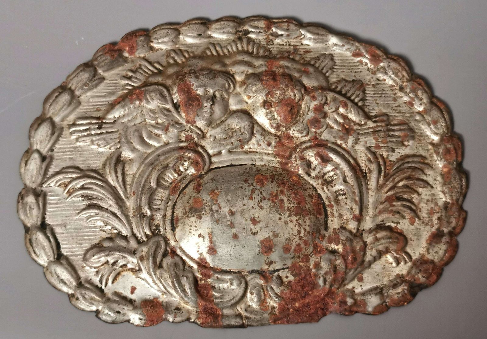 Antique Georgian Coffin Plate, Casket Plaque, Funeral, Winged Cherubs photo furniture
