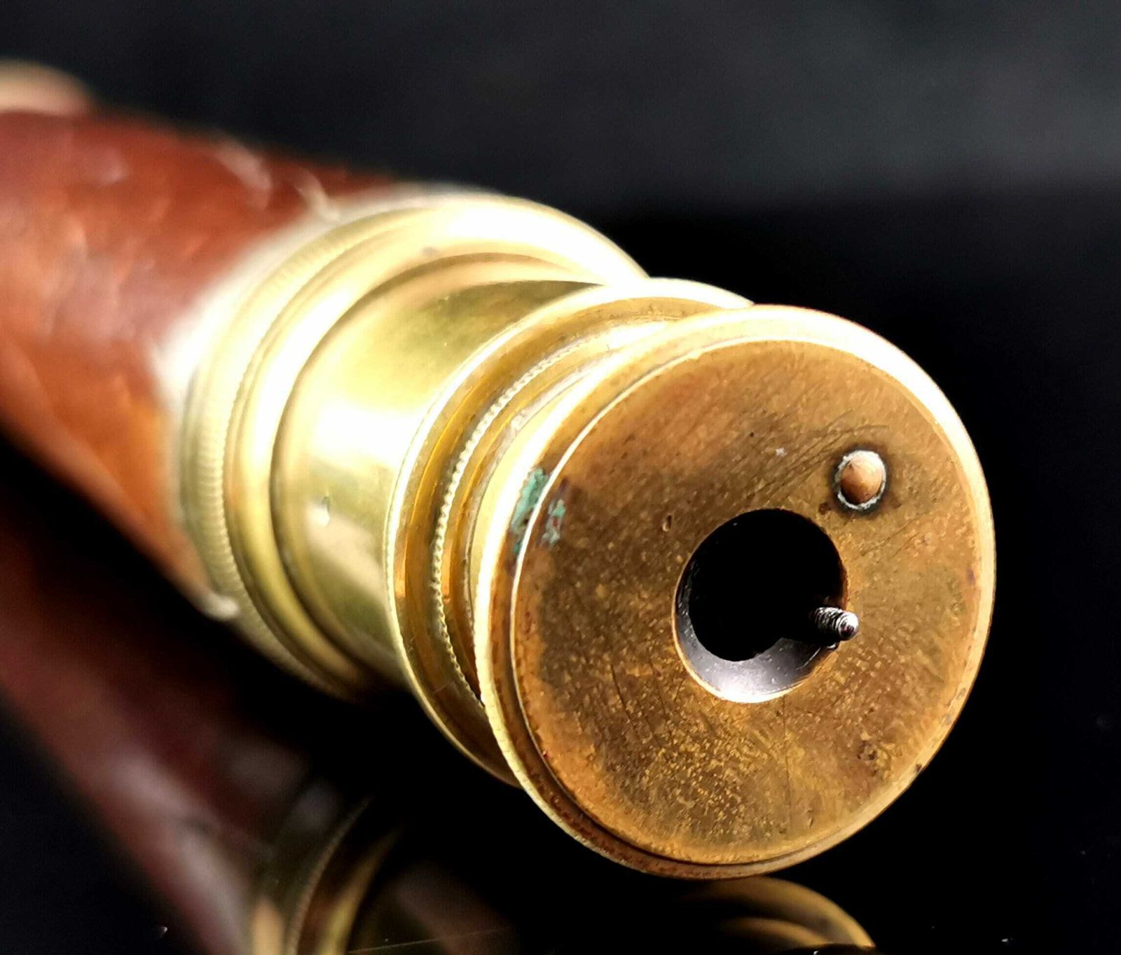Antique Victorian Telescope, Brass And Mahogany photo buy
