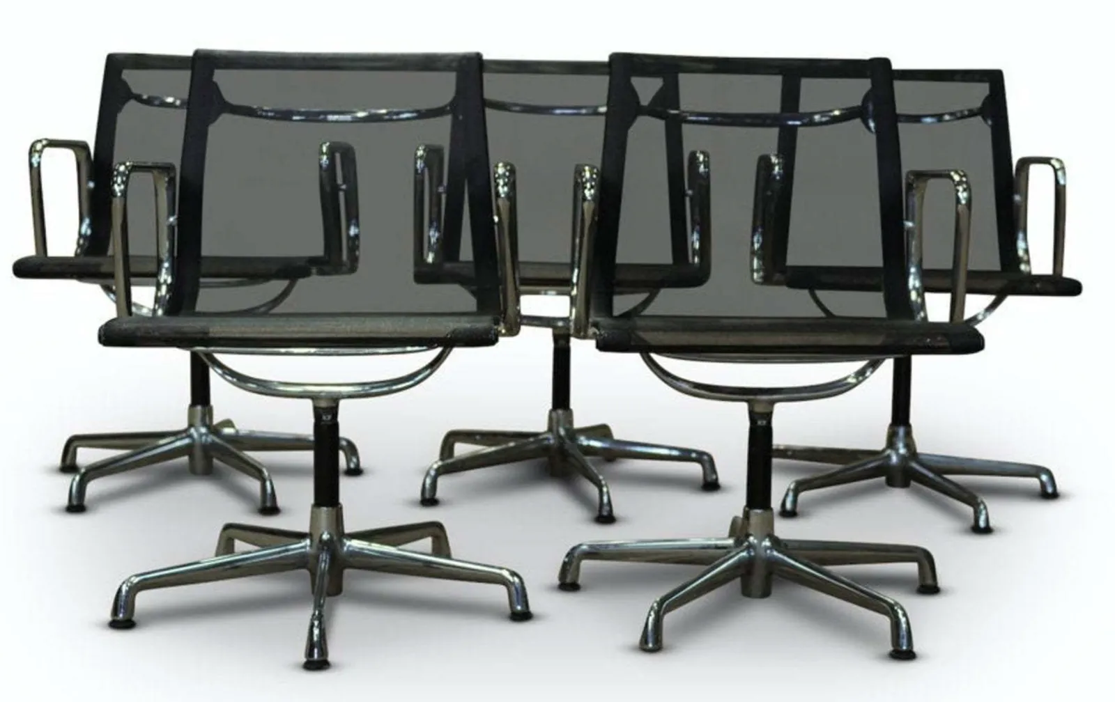 Eames Ea108 Swivel Task Chair Licensed & Manufactured Made By Icf De Padova Of Italy 1990s Two Chairs In Stock Ol photo Furniture