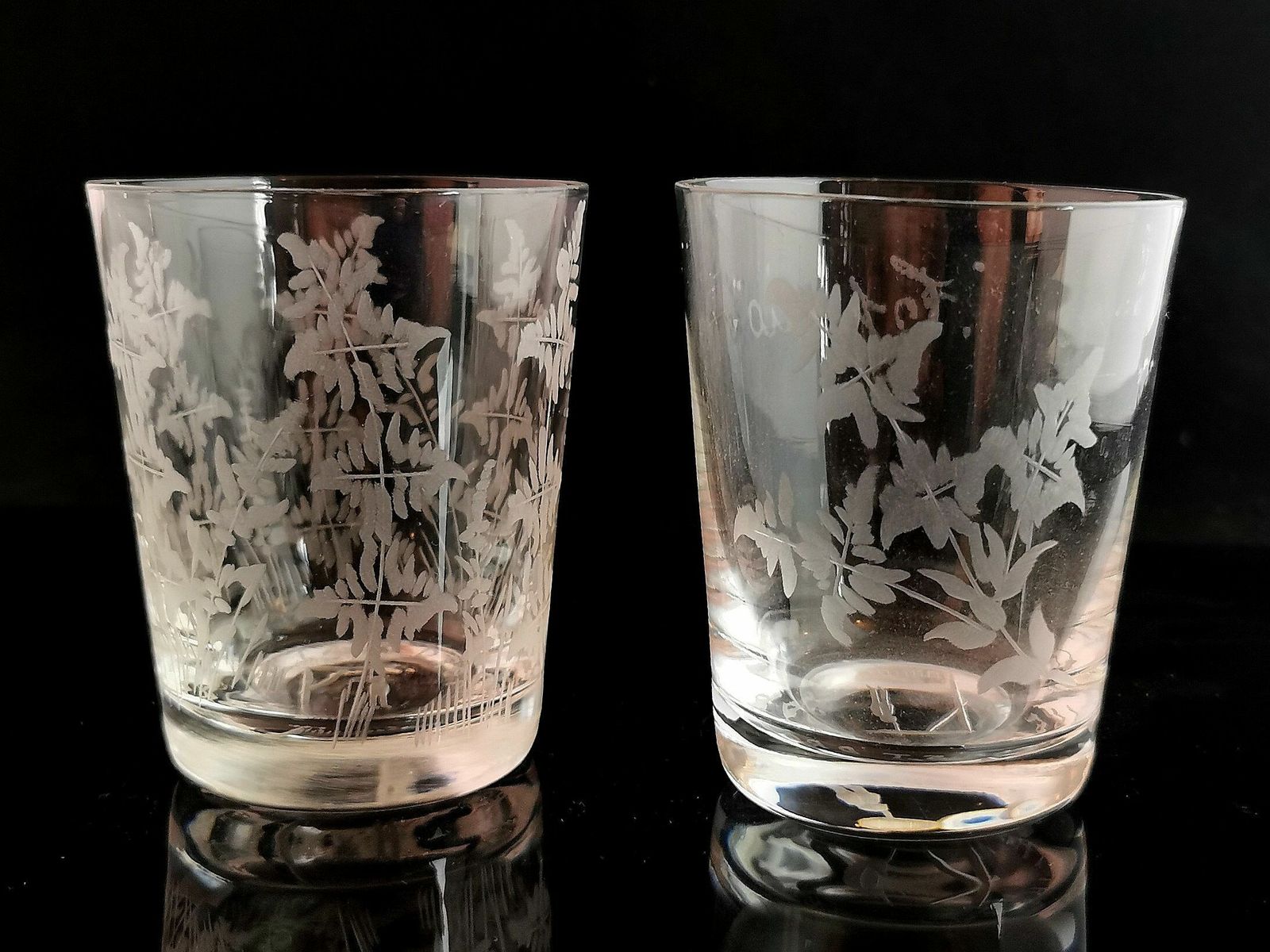 Rare Antique Last Drop Glass Tumblers, Capital Punishment History, Gallows, Mature