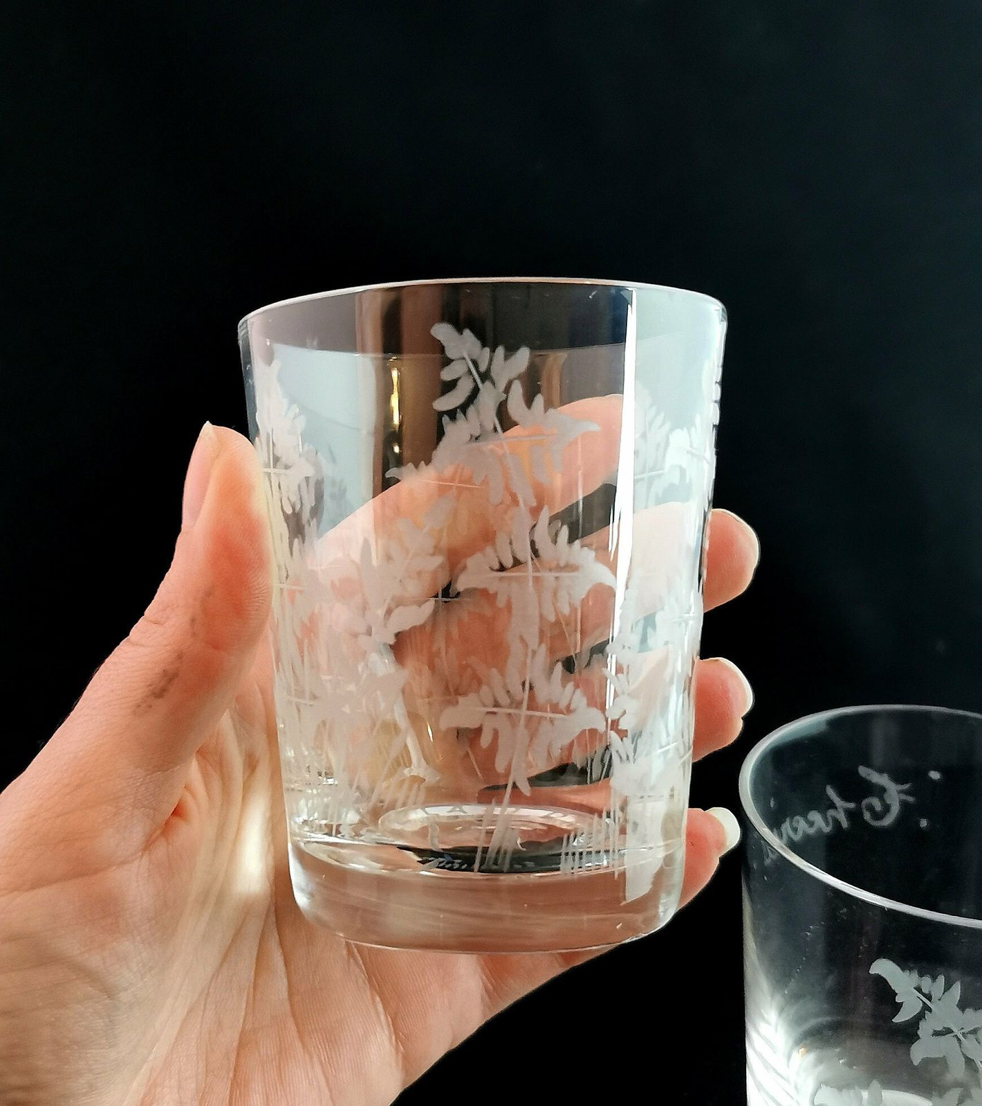 Rare Antique Last Drop Glass Tumblers, Capital Punishment History, Gallows, Mature photo Home Decor
