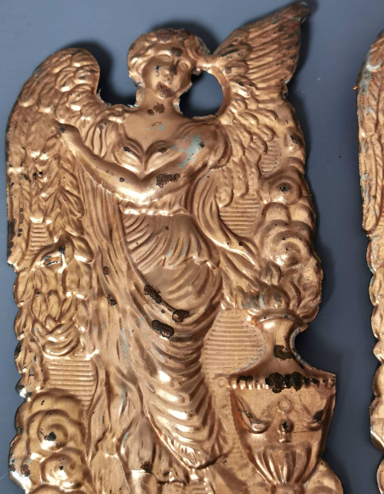 Antique Georgian Coffin Plates, Casket Plaques, Funeral, Angels photo for sale
