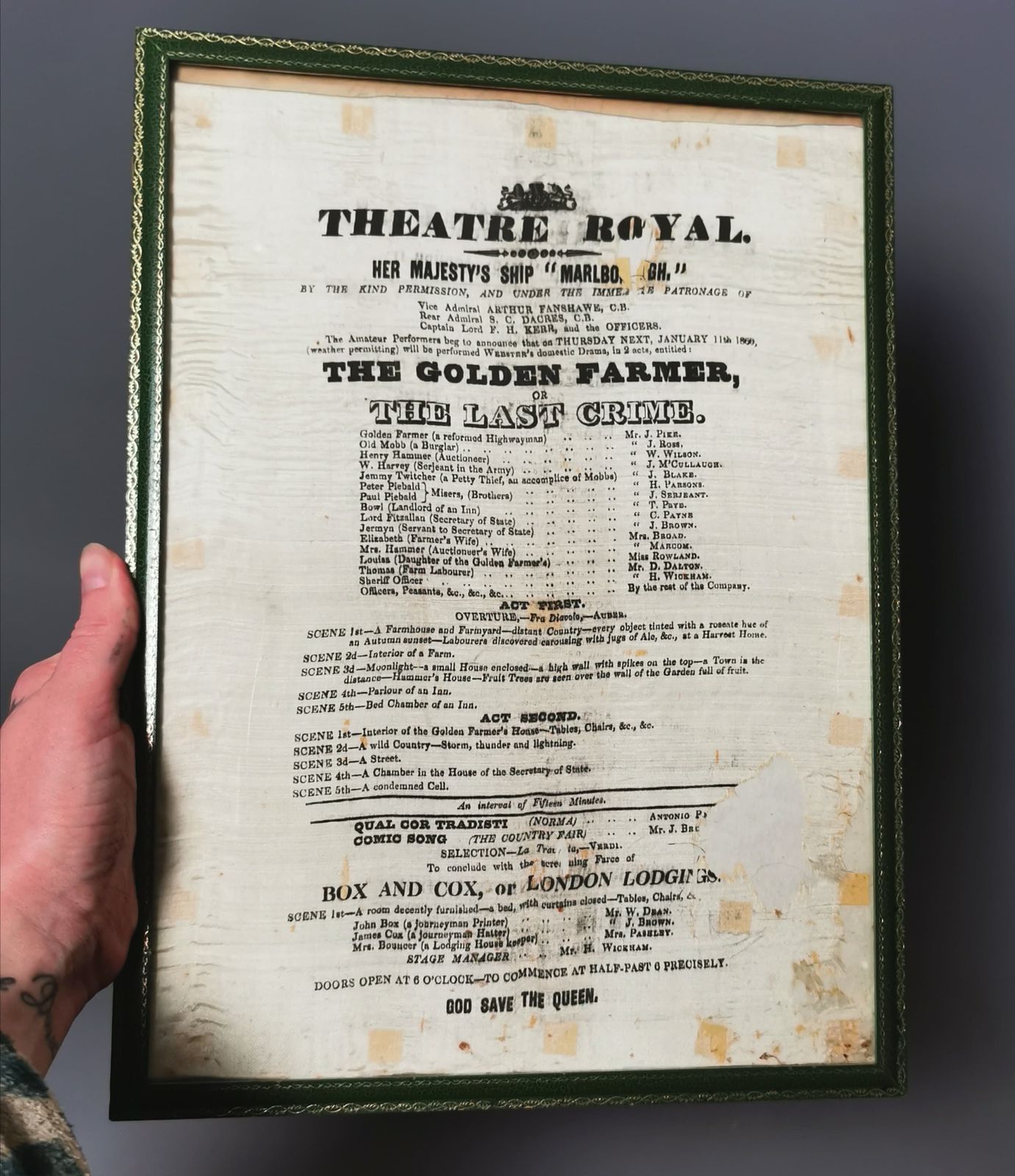 Rare Victorian Silk Advertising Bill, Royal Theatre photo furniture