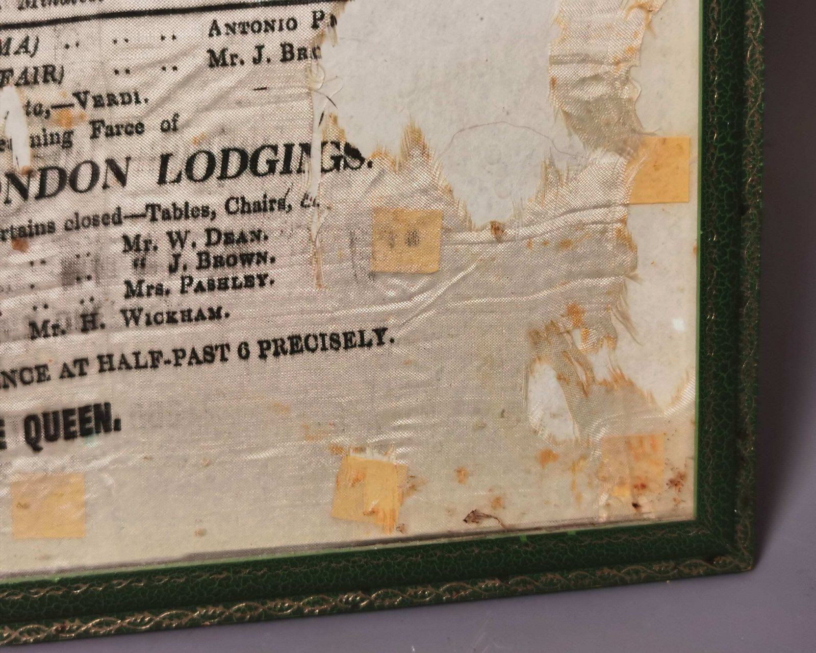 Rare Victorian Silk Advertising Bill, Royal Theatre photo vinterior