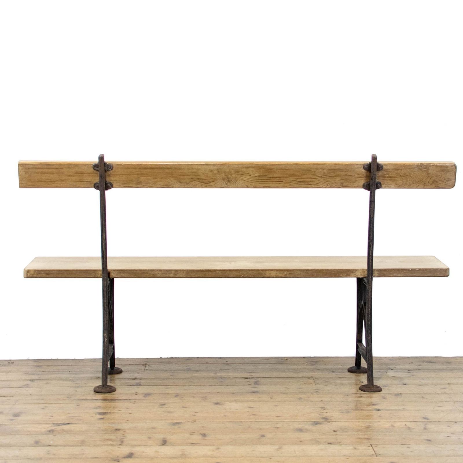 Pair Of Antique Pitch Pine Railway Station Benches photo vinterior
