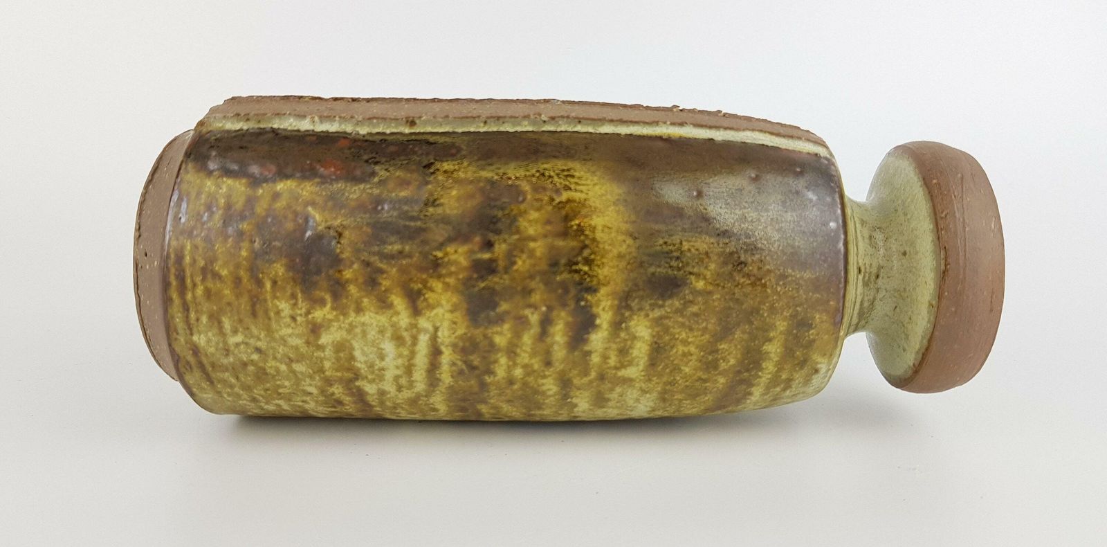 Vintage Danish Studio Art Pottery Vase By Aage Würtz Denmark 1960 70s photo for sale