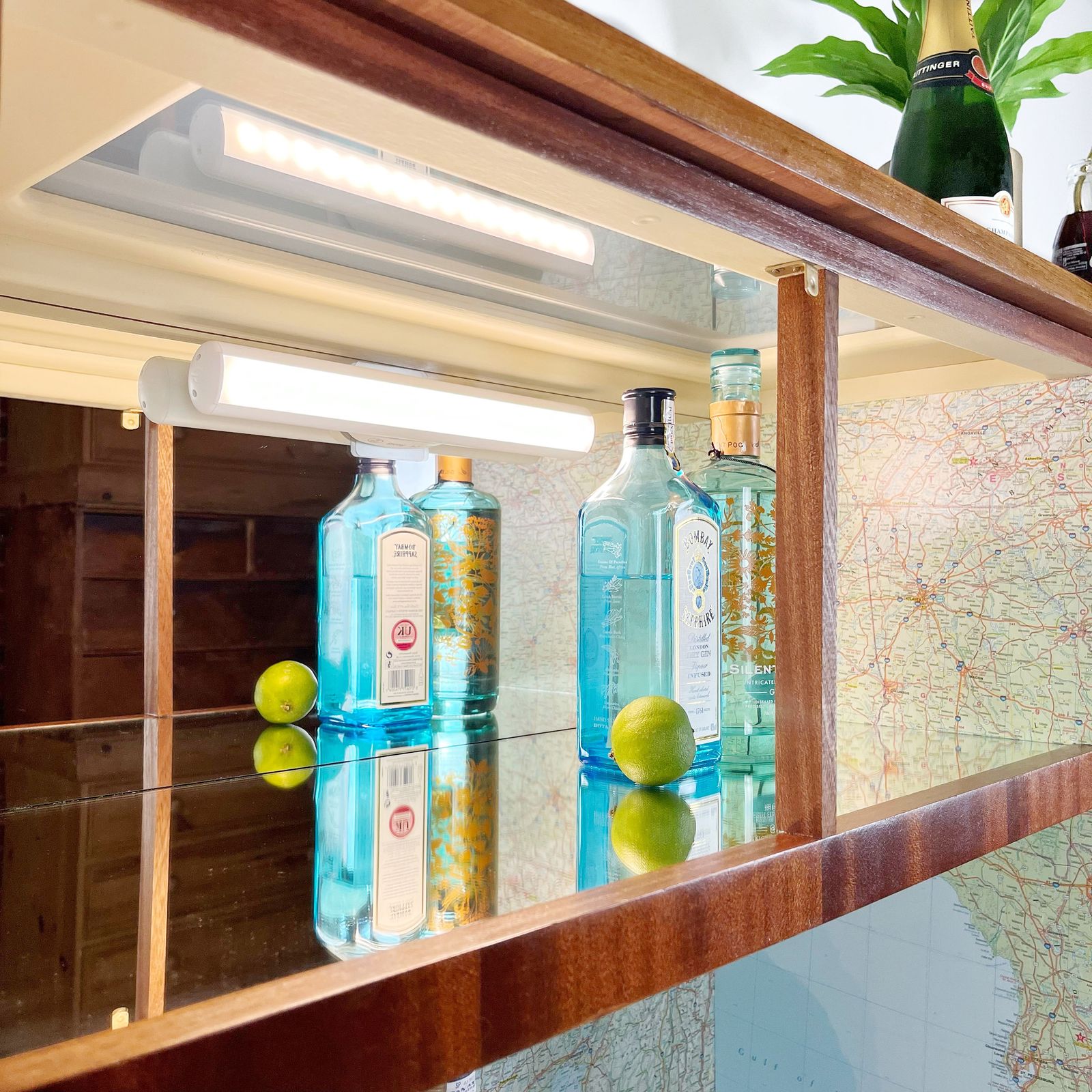 photo furniture Mid Century Cocktail Cabinet By Turnidge In Walnut With Lighting And Maximalist Vintage American Airlines Travel Design