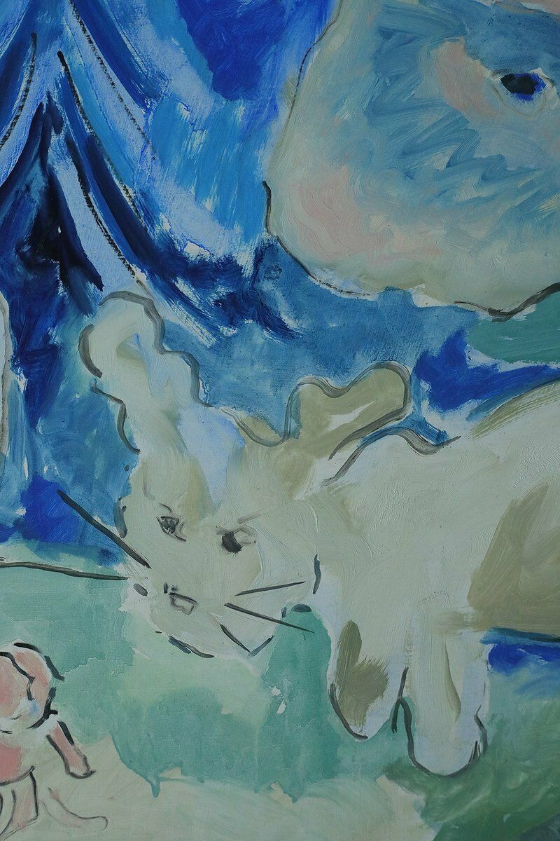 Lennart Lilja, Sagomöte, Oil On Board, Framed photo furniture