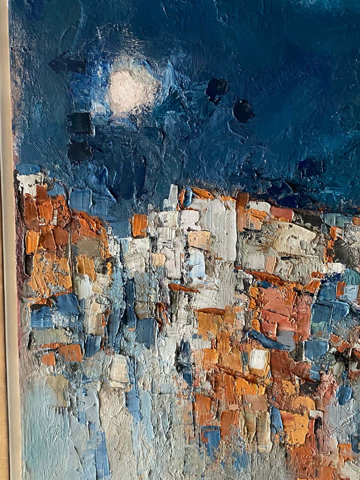 Beautiful Original Abstract Oil On Board Framed Painting By Elsa Taylor photo Art