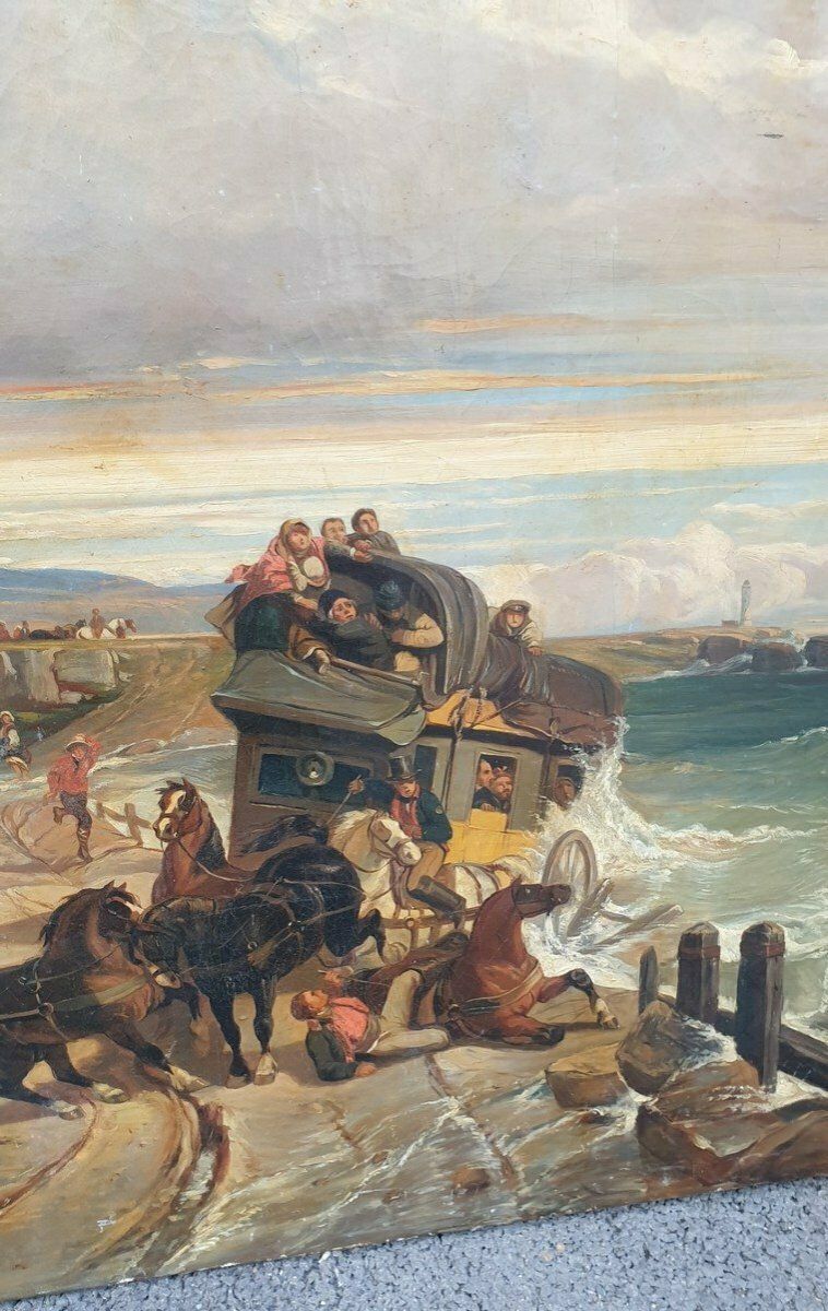 The Storm, Oil On Canvas, Xixth Century photo for sale