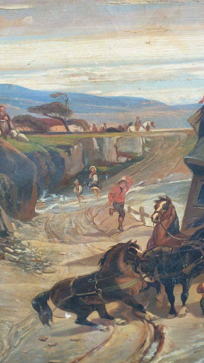 The Storm, Oil On Canvas, Xixth Century photo Art
