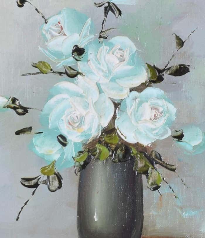 Leonard Raven Hill Leonard Raven Hill Oil Painting Still Life Flowers In Vase II Modern British Art photo furniture