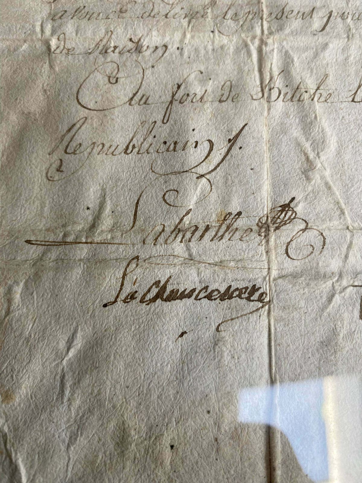 photo for sale French Sealed Document From 1790’s Stamped And Certified