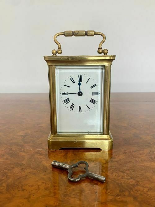 Antique Victorian Quality French Brass Carriage Clock