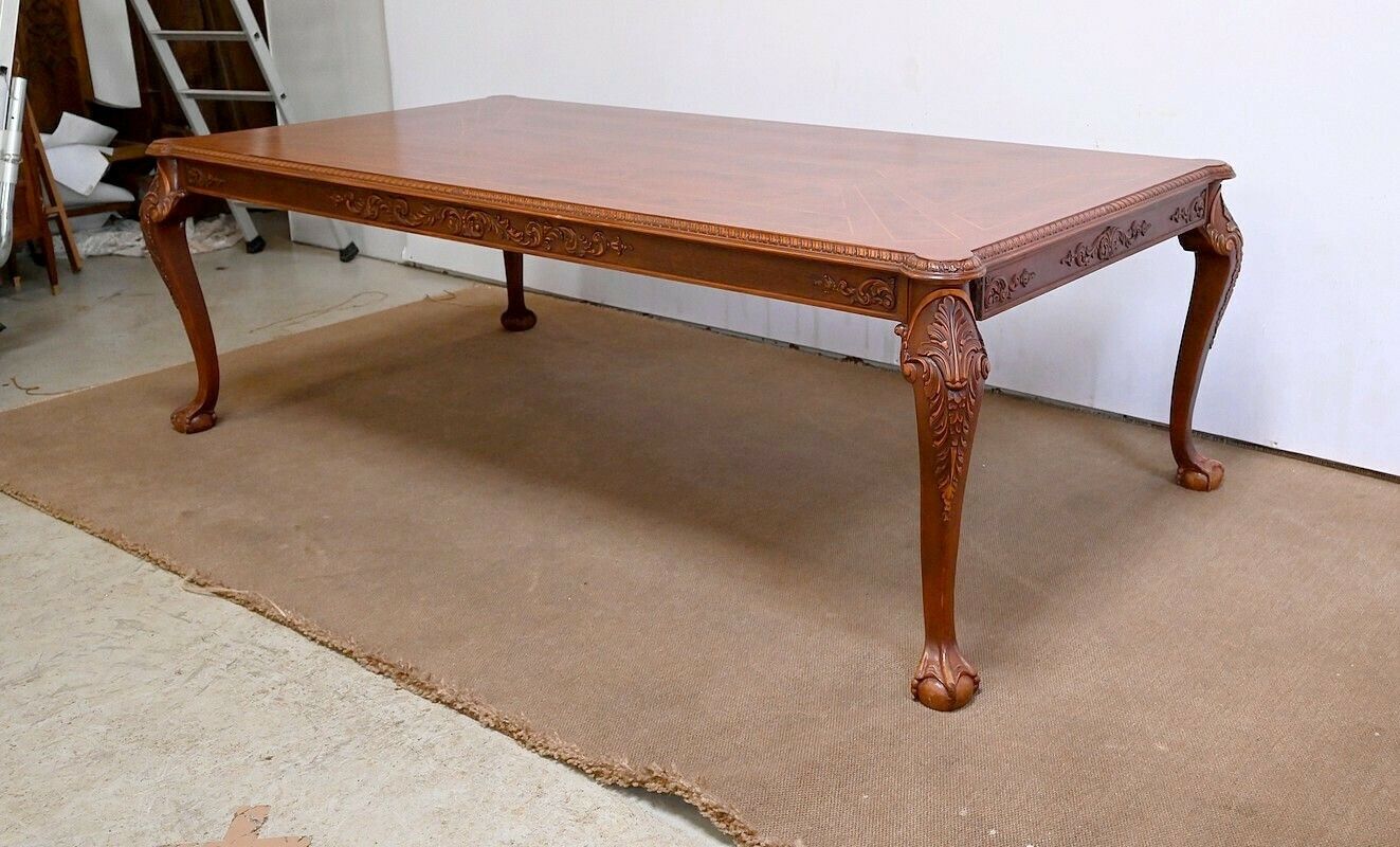Important Rectangular Table, Chippendale Style, England   Mid 20th Century photo for sale