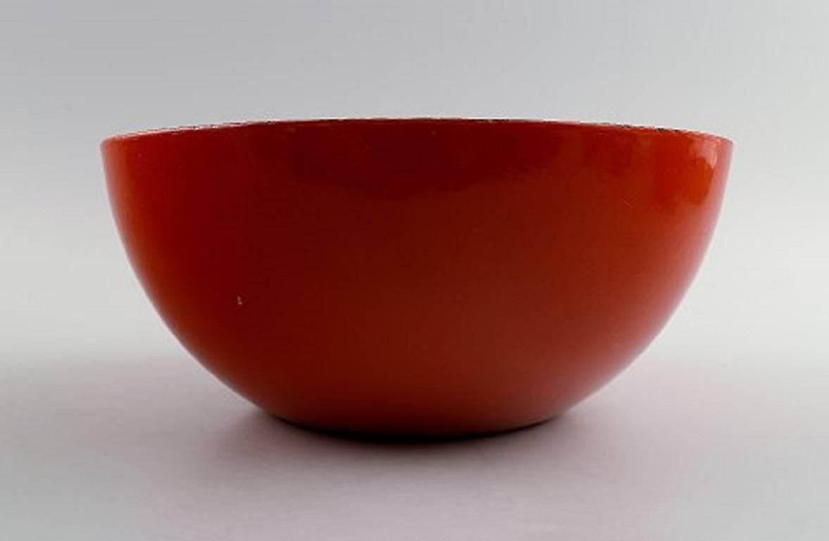 Kaj Franck, Finnish Designer Three Red Bowls In Enameled Metal, Finel, Finland photo furniture