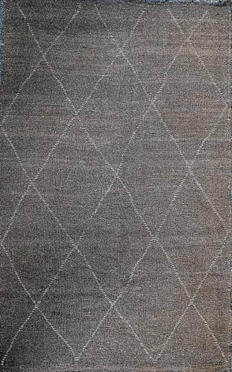 Hand Knotted Beni Ouarain Moroccan Tribal Rug, Made Of Gray Wool photo Textiles