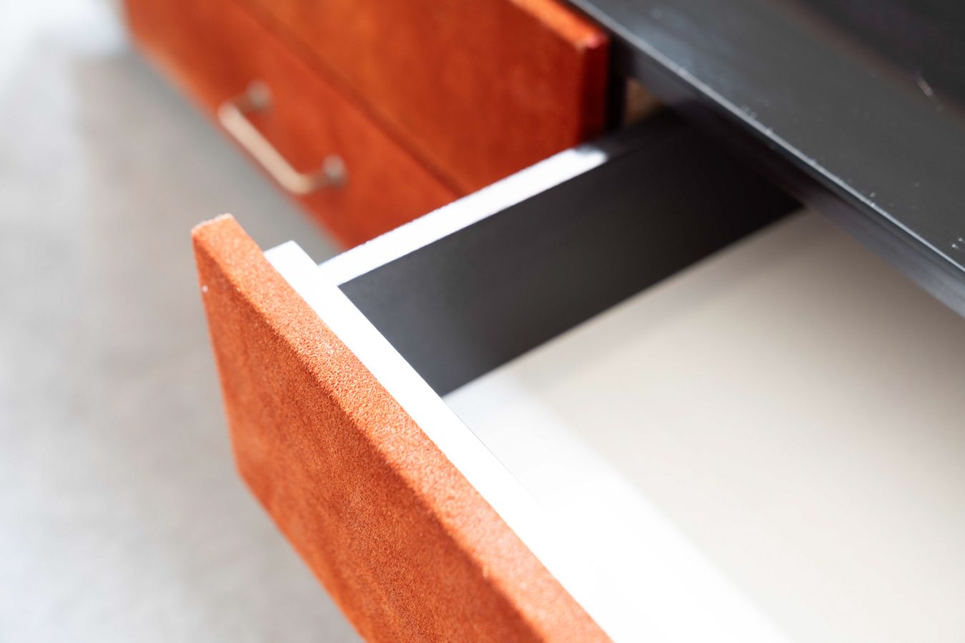 Dresser In Alcantara, 70s, 1970s photo for sale