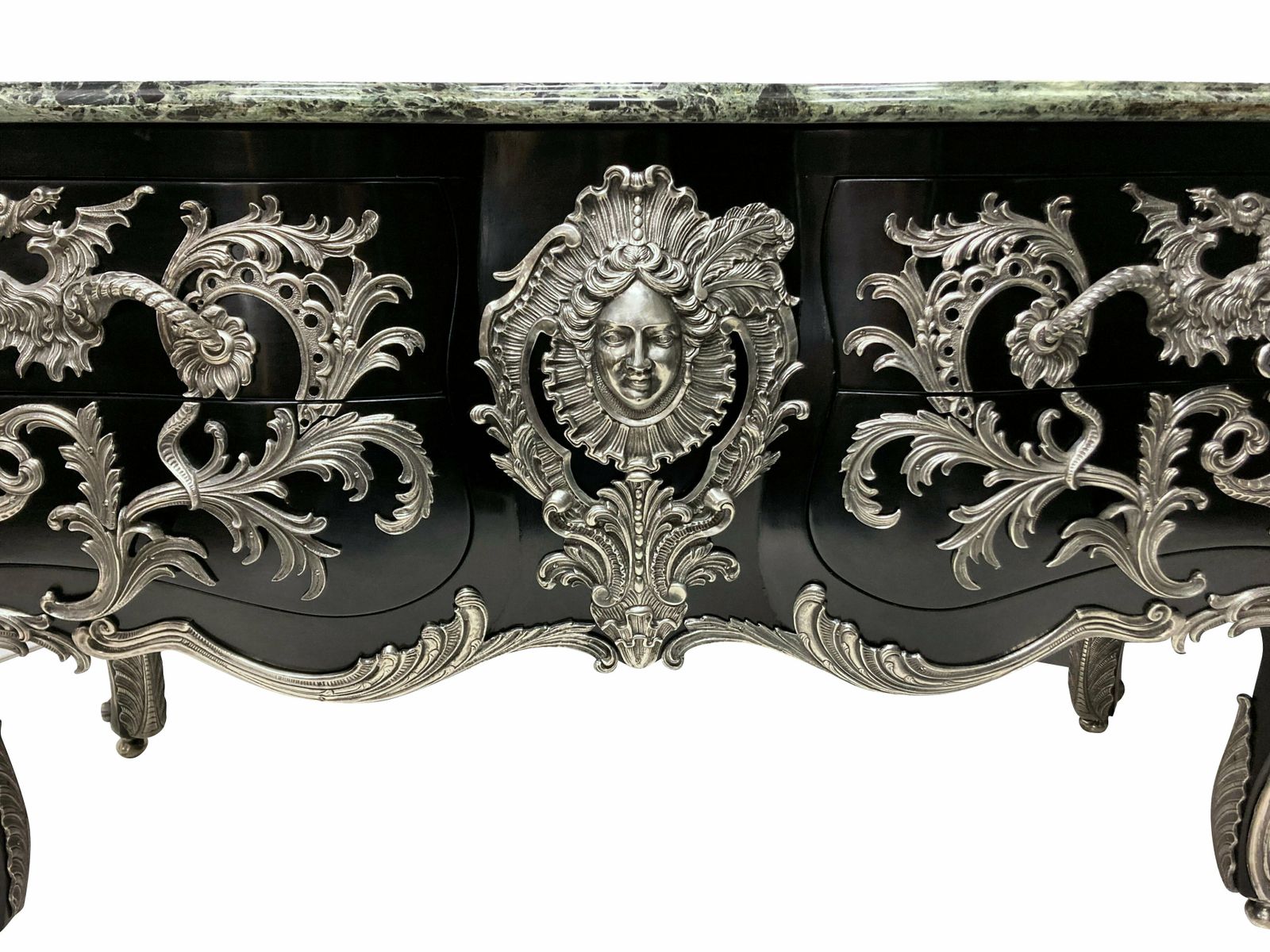 A Monumental Silver Mounted Commode A Vantaux After Gaudreaux photo furniture