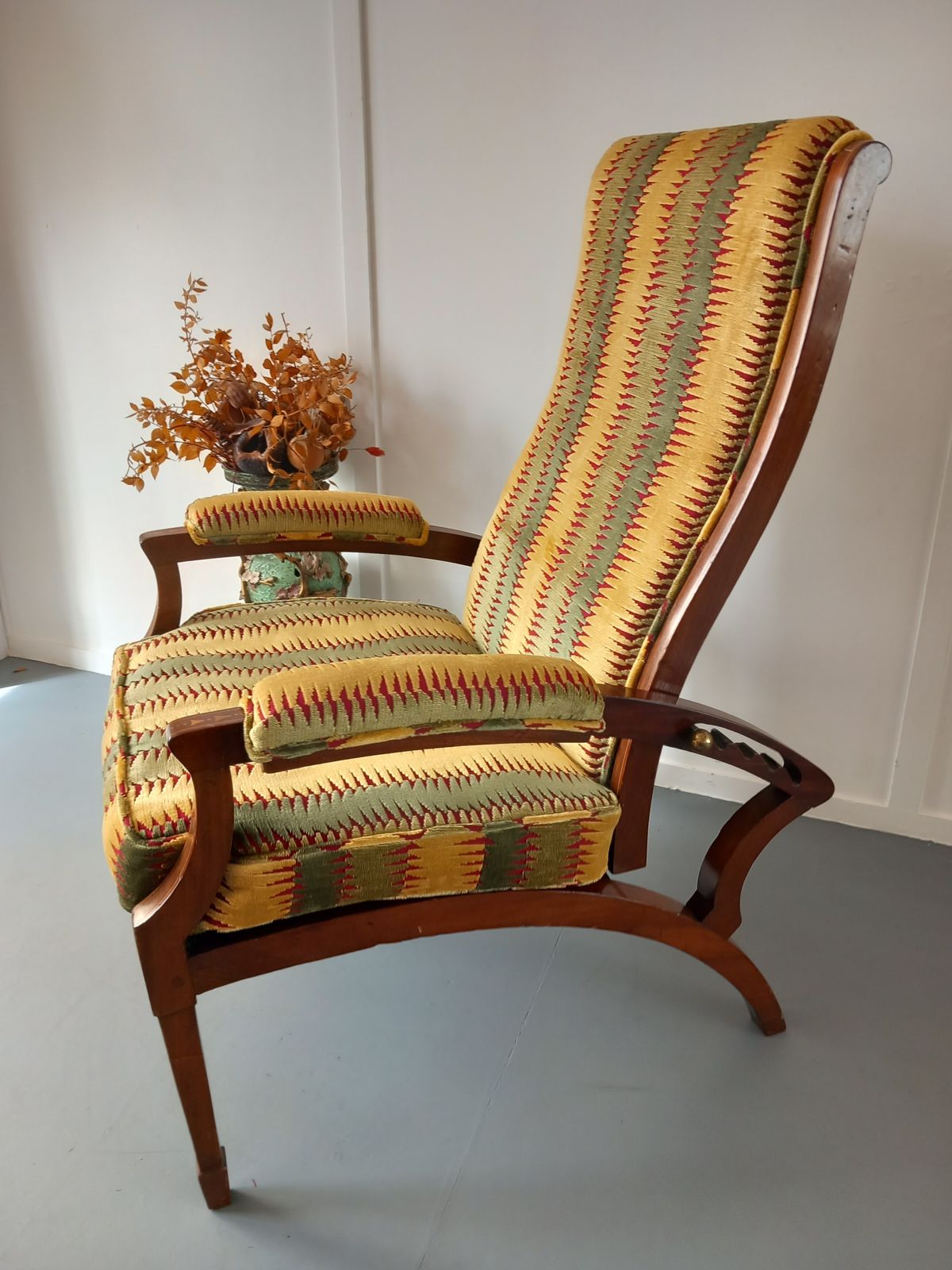 Recliner Armchair, 1910s, Mahogany