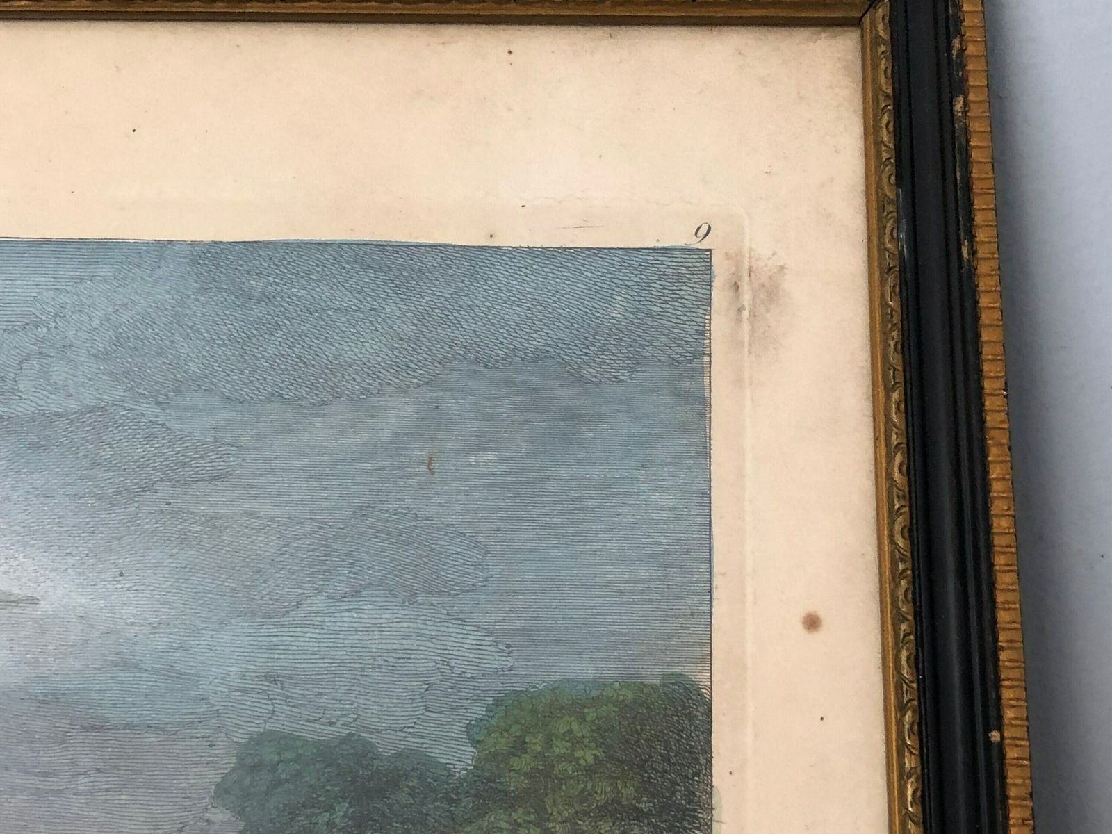 Antique Rigaud Rare 18th Century Engraving Vue Du Chateau De Marli Du Côté Du Petit Parterre Hogarth Frame (Ll) photo 180.0