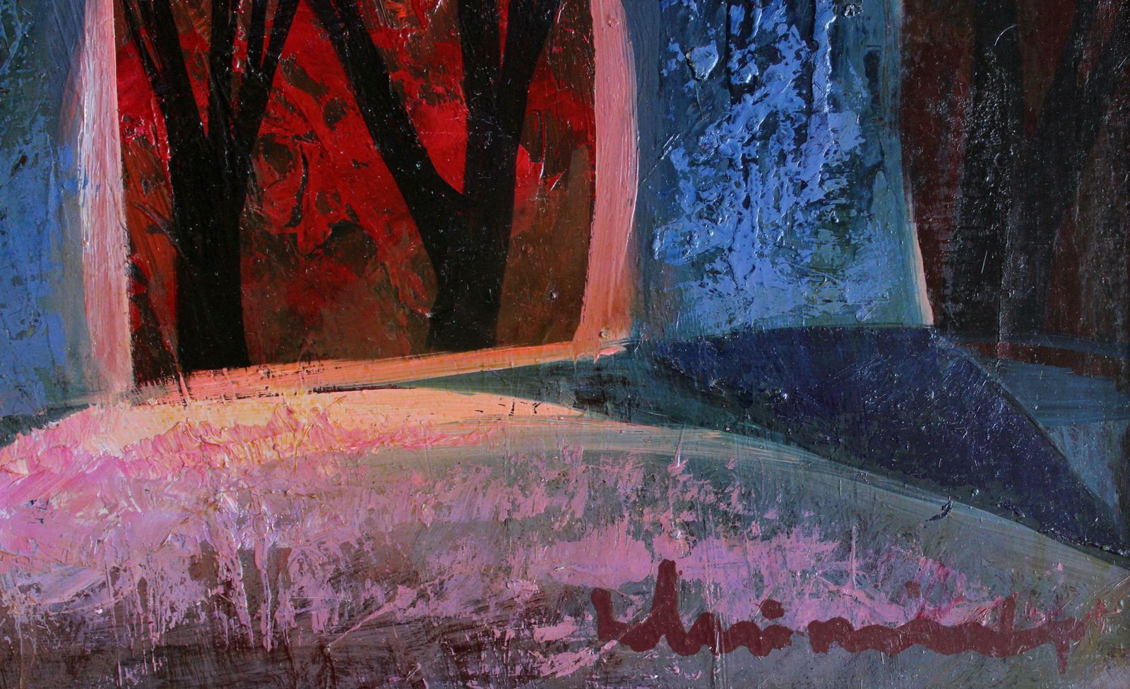 Laimdots Murnieks Mood. 1979. Oil On Cardboard,  1979 photo furniture