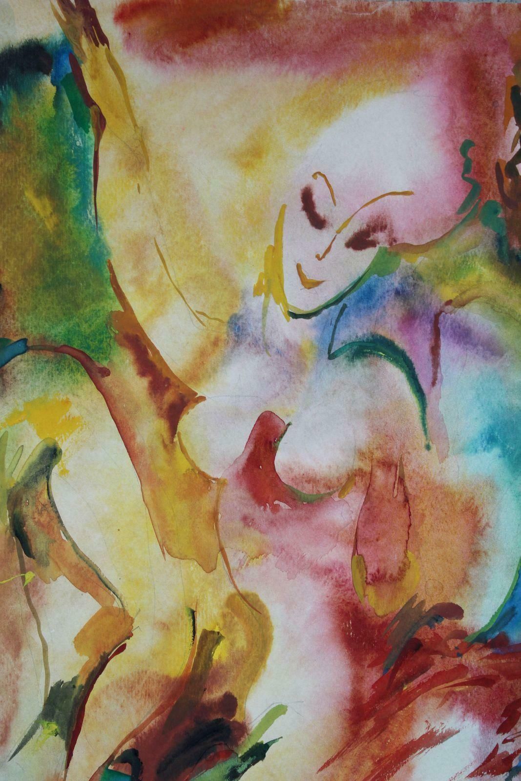 Malda Muizule Dances. Paper, Watercolour, 1975 photo 422.0