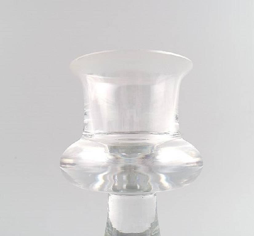 Kosta Boda, Bertil Vallien, Two Art Glass Candlesticks, 1980s photo vinterior