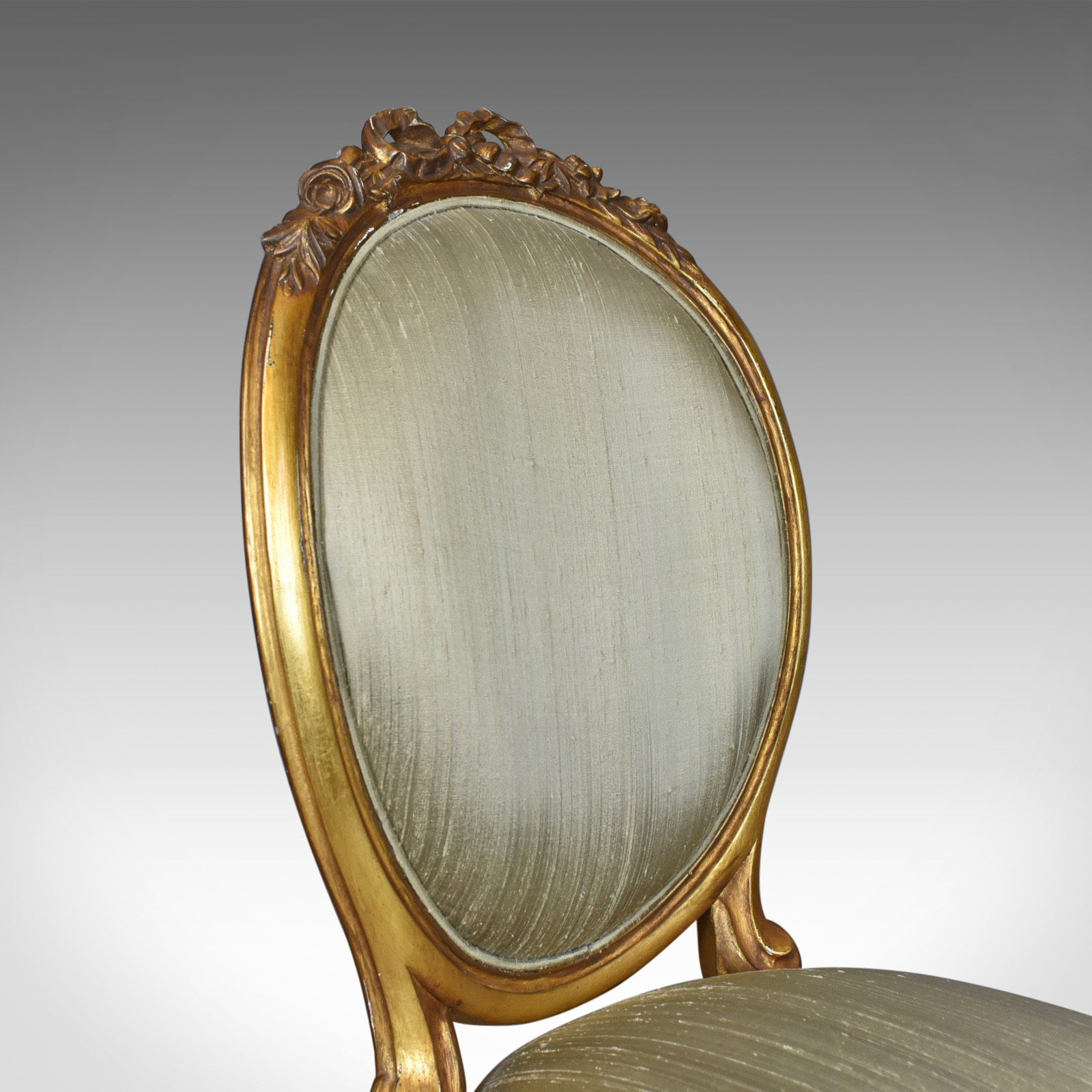 Vintage 20th Century Salon Chair In Antique French Taste, Giltwood, Circa 1970 photo 595.0