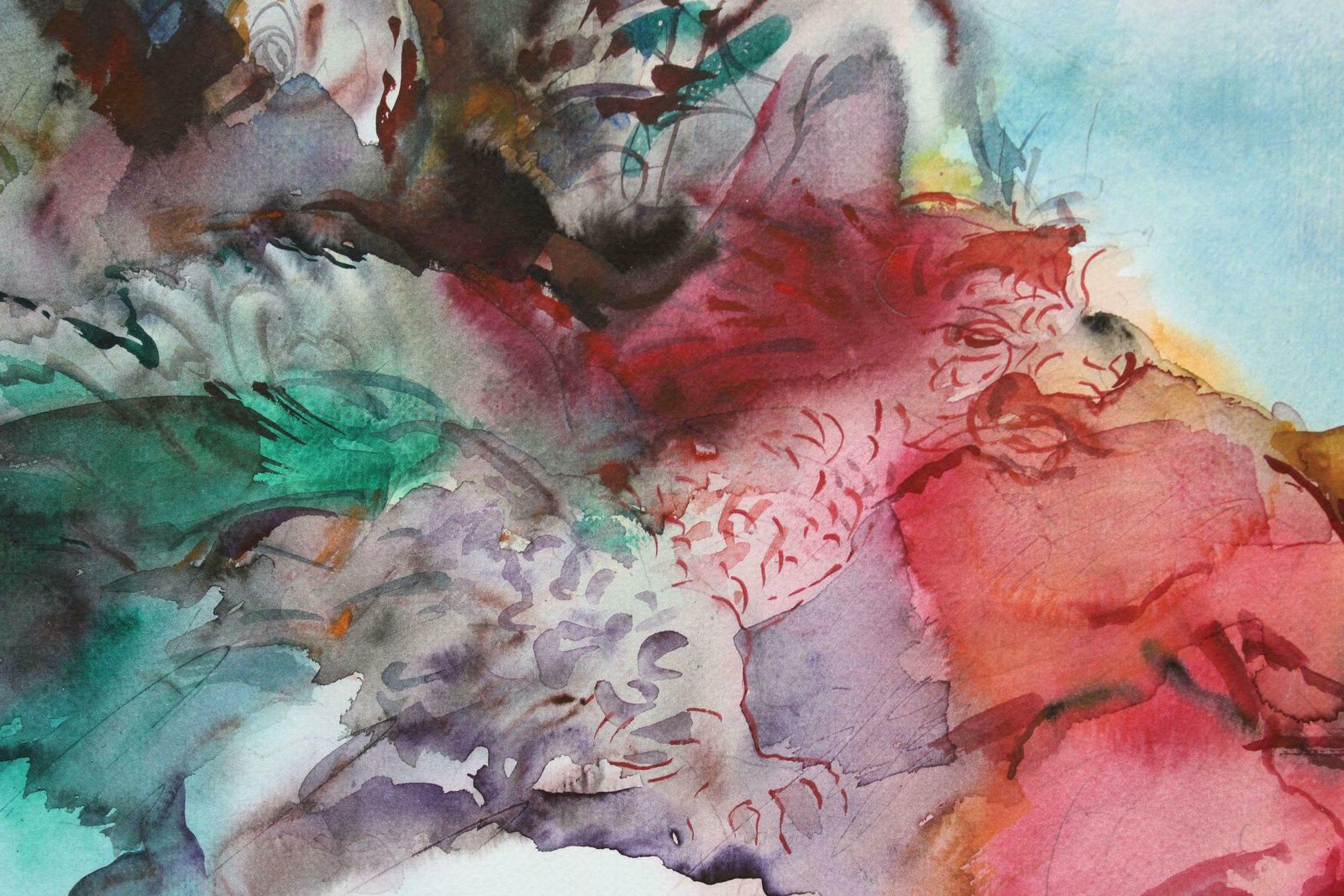 Malda Muizule On The Waterfront. Paper, Watercolour, photo furniture